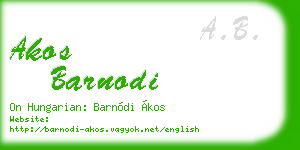 akos barnodi business card